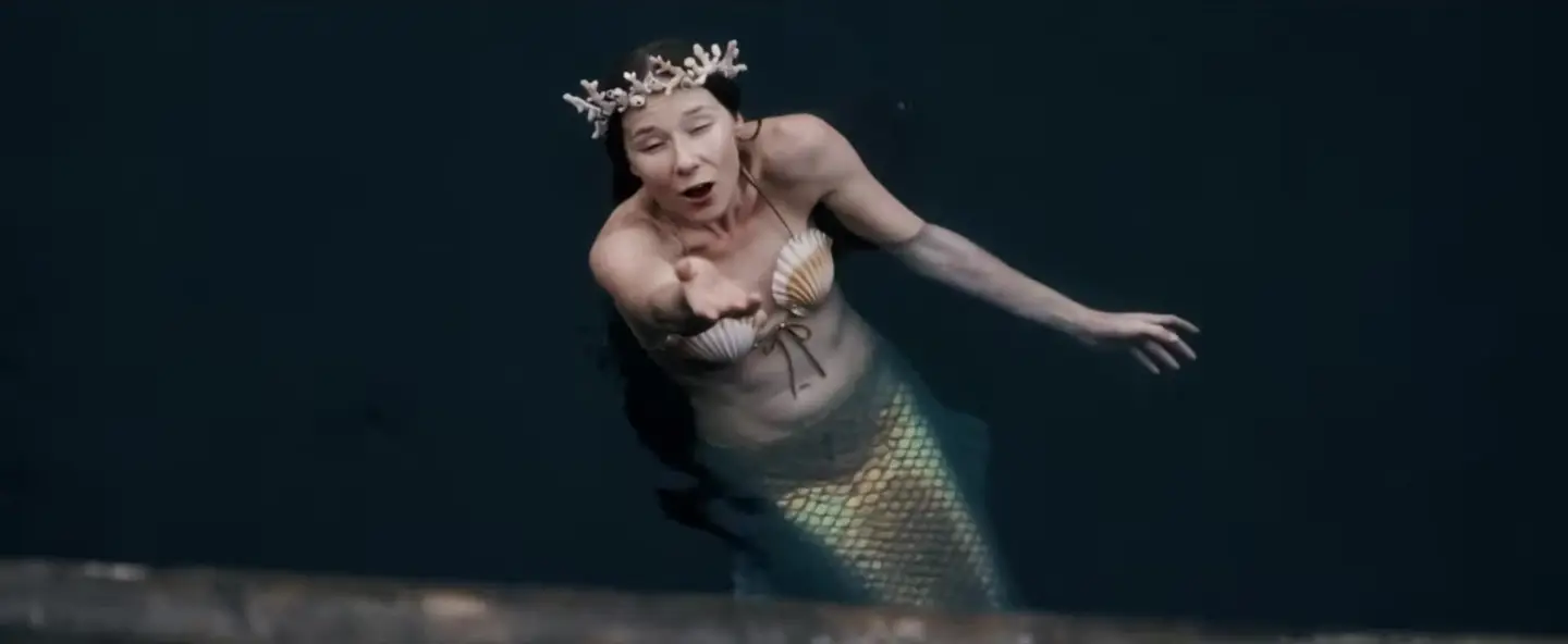 Mermaid underwater in The Siren Song, an On This Day 1776 episode written by Hoyt Dwyer